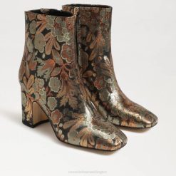 Women Footwear Sam Edelman Fawn Ankle Bootie Bronze Multi 4N2P785