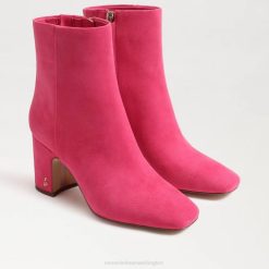 Women Footwear Sam Edelman Fawn Ankle Bootie Dahlia Pink 4N2P790