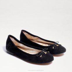 Women Footwear Sam Edelman Felicia Ballet Flat Black Suede 4N2P133