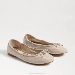 Women Footwear Sam Edelman Felicia Ballet Flat Chai Latte Patent 4N2P132