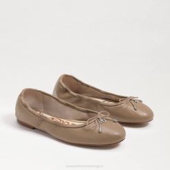 Women Footwear Sam Edelman Felicia Ballet Flat Soft Beige Leather 4N2P125