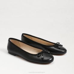 Women Footwear Sam Edelman Felicia Luxe Ballet Flat Black Leather 4N2P284