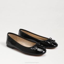 Women Footwear Sam Edelman Felicia Luxe Ballet Flat Black Patent 4N2P294