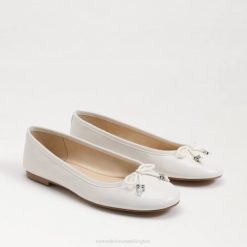 Women Footwear Sam Edelman Felicia Luxe Ballet Flat Bright White 4N2P287