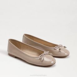 Women Footwear Sam Edelman Felicia Luxe Ballet Flat Chai Latte Patent 4N2P295