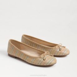Women Footwear Sam Edelman Felicia Luxe Ballet Flat Natural Multi Raffia 4N2P281