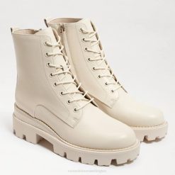 Women Footwear Sam Edelman Garret Platform Combat Boot Modern Ivory Leather 4N2P625