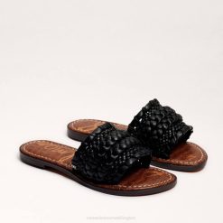 Women Footwear Sam Edelman Giada Woven Slide Sandal Black 4N2P405
