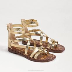 Women Footwear Sam Edelman Gibbs Gladiator Sandal Amber Gold 4N2P530