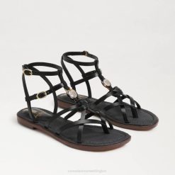 Women Footwear Sam Edelman Gwen Gladiator Sandal Black Leather 4N2P248