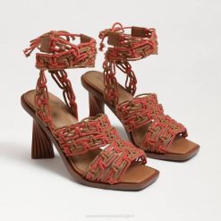 Women Footwear Sam Edelman Harleigh Ankle Wrap Heel Cuoio/Suns 4N2P862