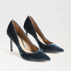Women Footwear Sam Edelman Hazel Pointed Toe Heel Deep Sapphire Velvet 4N2P170