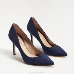 Women Footwear Sam Edelman Hazel Pointed Toe Heel Navy Suede 4N2P166