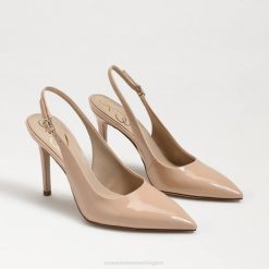 Women Footwear Sam Edelman Hazel Slingback Pump Beige Blush Patent 4N2P665