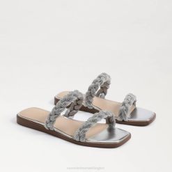 Women Footwear Sam Edelman Inette Slide Sandal Soft Silver 4N2P693