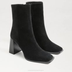 Women Footwear Sam Edelman Ivette Ankle Bootie Black Suede 4N2P807