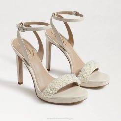 Women Footwear Sam Edelman Jade Perla Ankle Strap Heel Modern Ivory 4N2P615