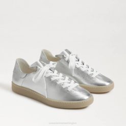 Women Footwear Sam Edelman Jaxon Lace up Sneaker Soft Silver 4N2P531