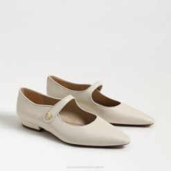 Women Footwear Sam Edelman Jene Mary Jane Pointed Toe Flat Modern Ivory 4N2P542