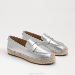 Women Footwear Sam Edelman Kai Espadrille Flat Loafer Soft Silver 4N2P203