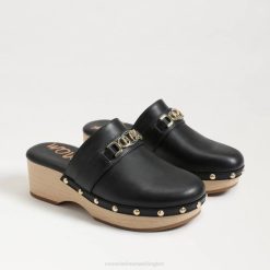Women Footwear Sam Edelman Kaye Clog Black Leather 4N2P442