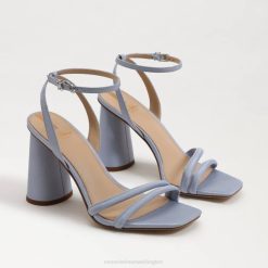 Women Footwear Sam Edelman Kia Block Heel Sandal Oslo Blue 4N2P111