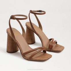 Women Footwear Sam Edelman Kia Block Heel Sandal Rich Cognac 4N2P109