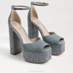 Women Footwear Sam Edelman Kori Platform Heel Washed New Blue 4N2P238