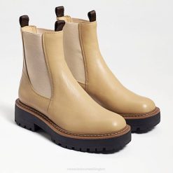 Women Footwear Sam Edelman Laguna Chelsea Boot Sesame Leather 4N2P460