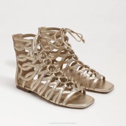 Women Footwear Sam Edelman Lara Gladiator Sandal Gold Leaf 4N2P945