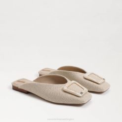 Women Footwear Sam Edelman Lin Buckle Mule Natural Linen 4N2P655