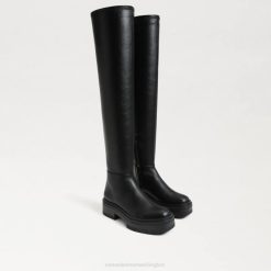 Women Footwear Sam Edelman Lydia Over The Knee Boot Black Leather 4N2P879