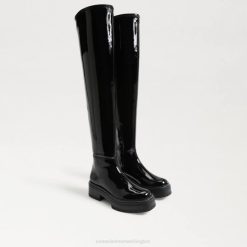 Women Footwear Sam Edelman Lydia Over The Knee Boot Black Patent 4N2P880