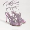 Women Footwear Sam Edelman Lylah Lace Up Stiletto Sandal Lilac Quartz 4N2P440