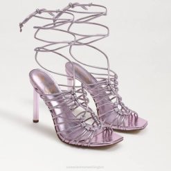 Women Footwear Sam Edelman Lylah Lace Up Stiletto Sandal Lilac Quartz 4N2P440