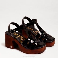 Women Footwear Sam Edelman Margritte Platform Block Heel Black Patent 4N2P660