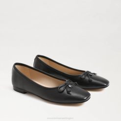 Women Footwear Sam Edelman Meadow Ballet Flat Black Leather 4N2P173