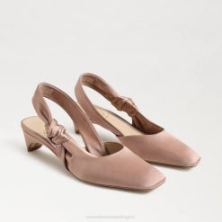 Women Footwear Sam Edelman Meredith Slingback Kitten Heel Soft Praline 4N2P877