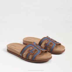 Women Footwear Sam Edelman Nettie Multi Slide Sandal Washed Indigo 4N2P425