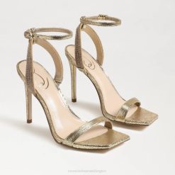 Women Footwear Sam Edelman Ophelia Ankle Strap Heel Gold Mine 4N2P538