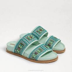 Women Footwear Sam Edelman Otto Embellished Slide Sandal Mint 4N2P834