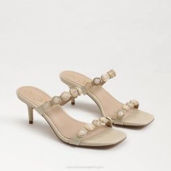 Women Footwear Sam Edelman Palma Kitten Heel Mule Banana Cream 4N2P493