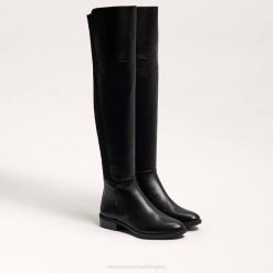 Women Footwear Sam Edelman Pam Over the Knee Boot Black Leather 4N2P776