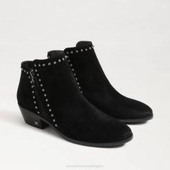 Women Footwear Sam Edelman Paola Ankle Bootie Black Suede 4N2P792