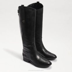 Women Footwear Sam Edelman Penny Leather Riding Boot Black Leather 4N2P415