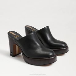 Women Footwear Sam Edelman Shiloh Heeled Mule Black Leather 4N2P714