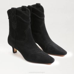 Women Footwear Sam Edelman Taryn Ankle Bootie Black Suede 4N2P811