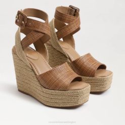 Women Footwear Sam Edelman Vada Espadrille Wedge Sandal Cuoio 4N2P384