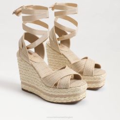 Women Footwear Sam Edelman Vaughn Espadrille Wedge Sandal Natural 4N2P246