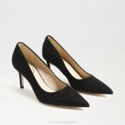 Women Footwear Sam Edelman Vienna Kitten Heel Pump Black Suede 4N2P206